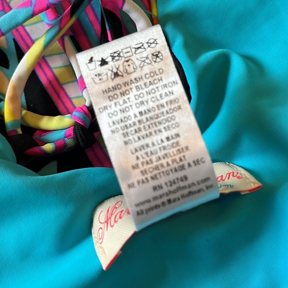 MARA HOFFMAN Size Small Colorful Phoenix Bird Sun Goddess One-Piece Swim $228 - Picture 14 of 16